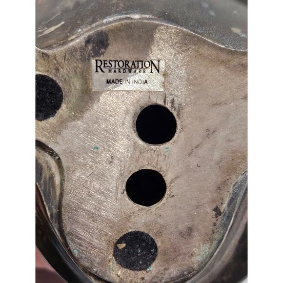 Restoration Hardware RH Silver Plate Brass Penguin Top Hat Set Of 3 Patina VTG - Picture 5 of 13